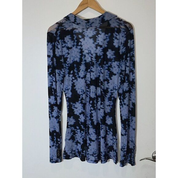 NWT Free People Onyx Indigo Combo Lucky Shirtee Womens size XL - Picture 9 of 12